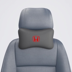 Подушка под шею серая с вышивкой 